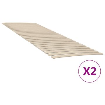 vidaXL Lovos grotelių pakaitalai, 48 grotelės, 2 vnt., 70x200 cm