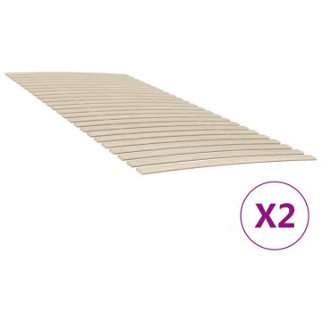 vidaXL Lovos grotelių pakaitalai, 48 grotelės, 2 vnt., 100 x 200 cm