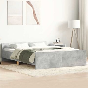 vidaXL Lovos rėmas su galvūgaliu ir kojūgaliu, betono, 120x200cm
