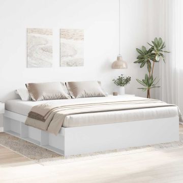 vidaXL Lovos rėmas, baltos spalvos, 180x200cm, itin didelis