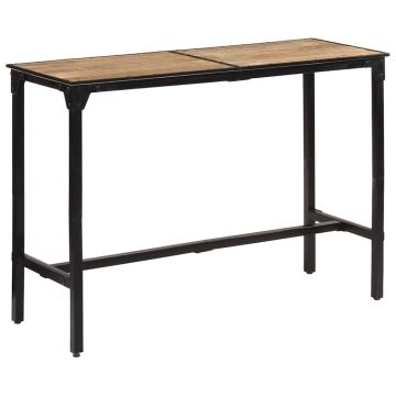 vidaXL Baro stalas, 150x55x107cm, neapdorotos mango medienos masyvas