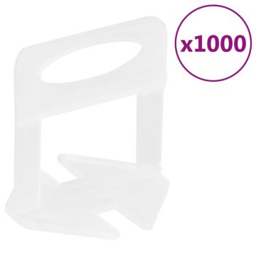 vidaXL Plytelių išlyginimo spaustukai, 1000vnt., 1mm