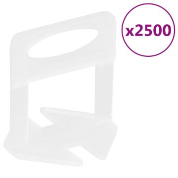 vidaXL Plytelių išlyginimo spaustukai, 2500vnt., 1mm