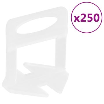 vidaXL Plytelių išlyginimo spaustukai, 250vnt., 3mm