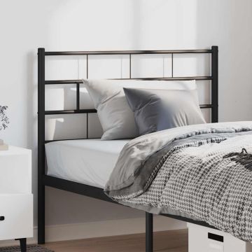 vidaXL Metalinis pakaitinis galvūgalis, juodos spalvos, 100cm