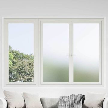 vidaXL Langų plėvelės, baltos spalvos, PVC, matinės