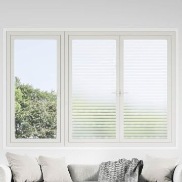 vidaXL Langų plėvelės, PVC, matinės, dryžuotos