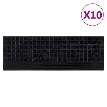 vidaXL Laiptų pakopos, 10vnt., 25x75cm, guma