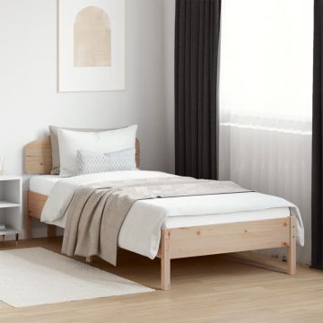 vidaXL Lovos rėmas be čiužinio, 90x200cm, pušies medienos masyvas
