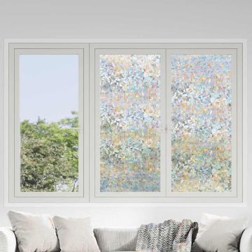 vidaXL Langų plėvelės, 5vnt., PVC, matinės, 3D vaivorykštės raštas