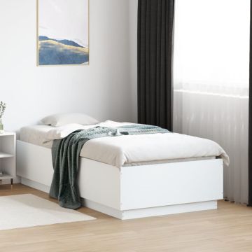 vidaXL Lovos rėmas, baltos spalvos, 75x190cm, apdirbta mediena