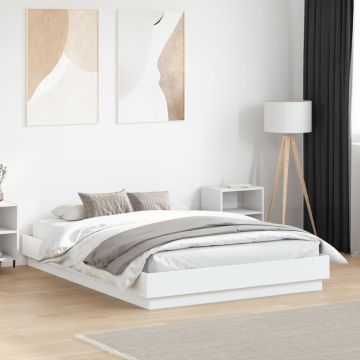 vidaXL Lovos rėmas, baltos spalvos, 135x190cm, apdirbta mediena