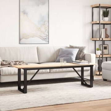 vidaXL Kavos staliuko kojos, 140x30x43cm, plieninis, O formos rėmas