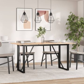 vidaXL Valgomojo stalo kojos, 120x60x73cm, plieninis, O formos rėmas