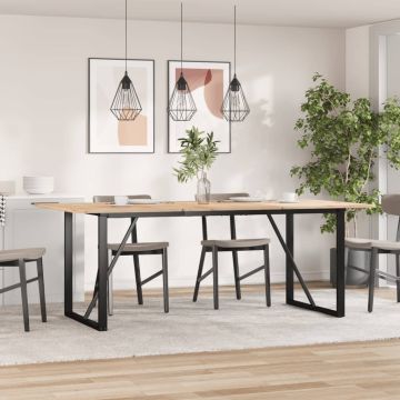 vidaXL Valgomojo stalo kojos, 160x80x73cm, plieninis, O formos rėmas