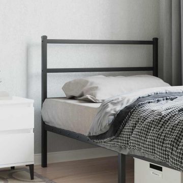 vidaXL Metalinis pakaitinis galvūgalis, juodos spalvos, 107cm