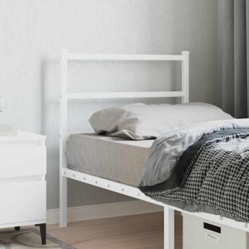 vidaXL Metalinis pakaitinis galvūgalis, baltos spalvos, 75cm