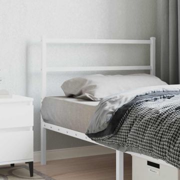 vidaXL Metalinis pakaitinis galvūgalis, baltos spalvos, 107cm