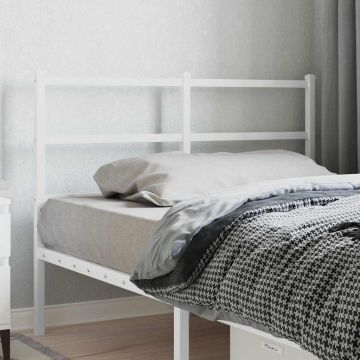 vidaXL Metalinis pakaitinis galvūgalis, baltos spalvos, 120cm