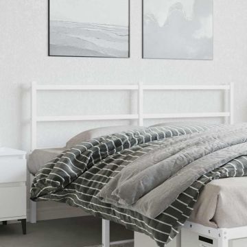 vidaXL Metalinis pakaitinis galvūgalis, baltos spalvos, 150cm
