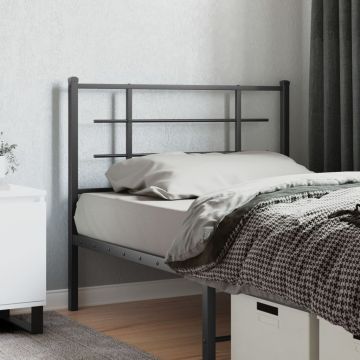 vidaXL Metalinis pakaitinis galvūgalis, juodos spalvos, 107cm