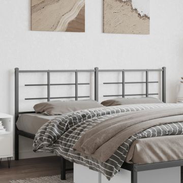 vidaXL Metalinis pakaitinis galvūgalis, juodos spalvos, 180cm