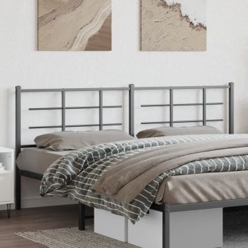 vidaXL Metalinis pakaitinis galvūgalis, juodos spalvos, 200cm