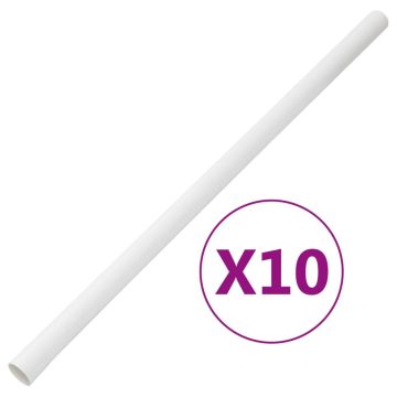 vidaXL Kabelių kanalai su spaustukais, 30mm skersmens, 10m, PVC