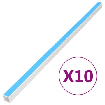 vidaXL Kabelių kanalas, 30x15mm, 10m, PVC, savaime prilimpantis