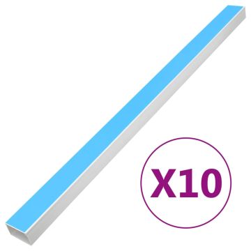 vidaXL Kabelių kanalas, 60x60mm, 10m, PVC, savaime prilimpantis