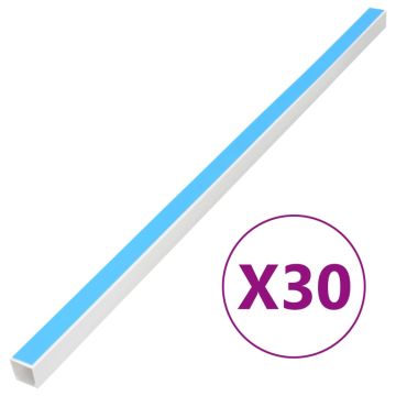 vidaXL Kabelių kanalas, 40x40mm, 30m, PVC, savaime prilimpantis