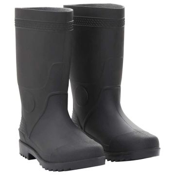 vidaXL Guminiai batai, juodos spalvos, PVC, 39 dydžio