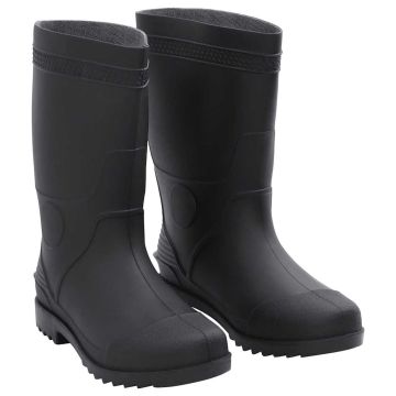 vidaXL Guminiai batai, juodos spalvos, PVC, 43 dydžio