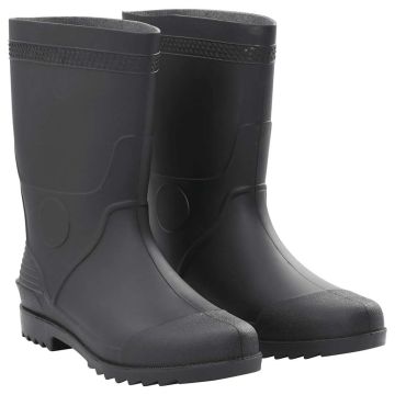 vidaXL Guminiai batai, juodos spalvos, PVC, 46 dydžio