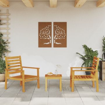 vidaXL Sodo krėslai, 2vnt., 66,5x65x81cm, akacijos medienos masyvas