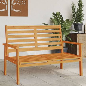 vidaXL Sodo sofa-suoliukas, 120cm, akacijos medienos masyvas