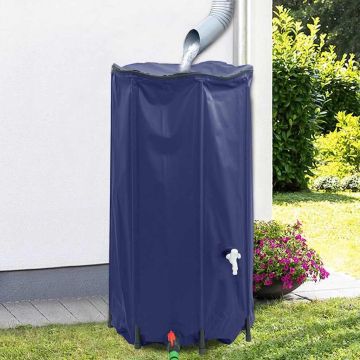 vidaXL Vandens talpa su čiaupu, sulankstoma, 250l, PVC