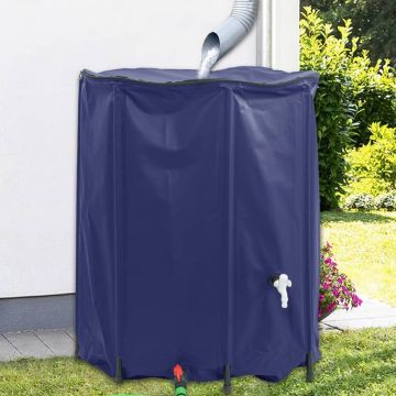 vidaXL Vandens talpa su čiaupu, sulankstoma, 1250l, PVC