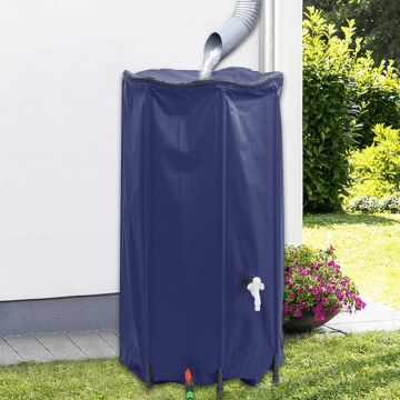 vidaXL Vandens talpa su čiaupu, sulankstoma, 380l, PVC