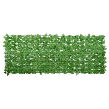 vidaXL Balkono pertvara su žaliais lapais, 200x75cm