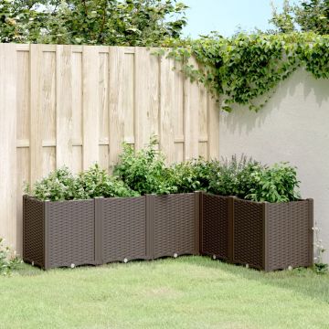 vidaXL Sodo lovelis, rudos spalvos, 160x120x53cm, PP