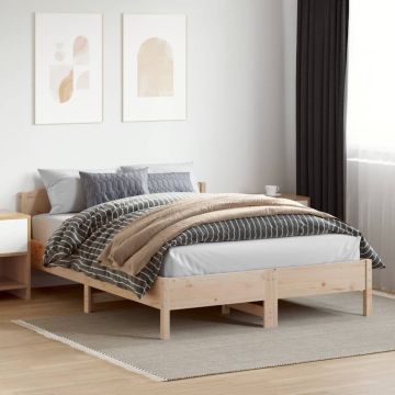 vidaXL Lovos rėmas be čiužinio, 150x200cm, pušies medienos masyvas