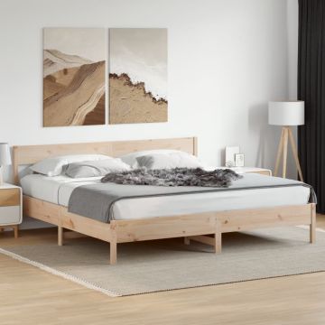 vidaXL Lovos rėmas be čiužinio, 200x200cm, pušies medienos masyvas