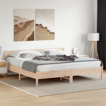 vidaXL Lovos rėmas be čiužinio, 200x200cm, pušies medienos masyvas