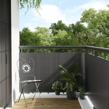 vidaXL Balkono pertvara, antracito spalvos, 300x100cm, poliratanas