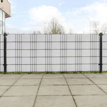 vidaXL Balkono pertvaros, 10vnt., baltos, 255x19cm, poliratanas