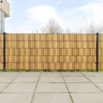 vidaXL Balkono pertvaros, 10vnt., rudos, 255x19cm, poliratanas