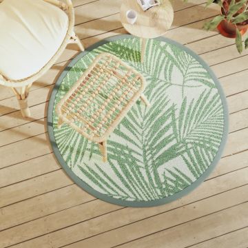 vidaXL lauko kilimas ARAKIL žalias Ø120 cm PP
