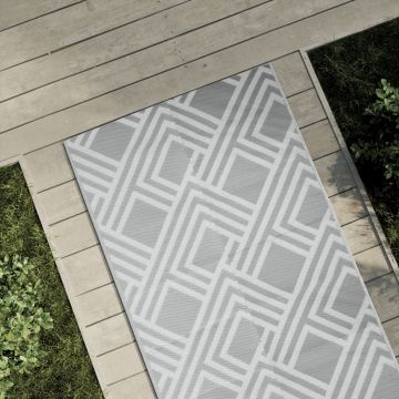 vidaXL Lauko kilimas, ARAKIL pilkos spalvos, 80x250 cm, PP