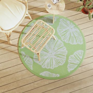 vidaXL lauko kilimas ARAKIL žalias Ø120 cm PP